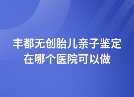 豐都無創胎兒親子鑒定去中醫院能做嗎